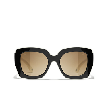 CHANEL square Sunglasses 1656M2 black & white - front view