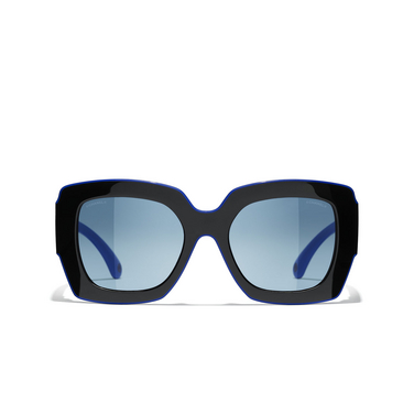 CHANEL square Sunglasses 1768Q8 black & blue - front view
