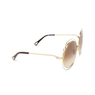 Chloé CH0045S round Sunglasses 004 gold - three-quarters view