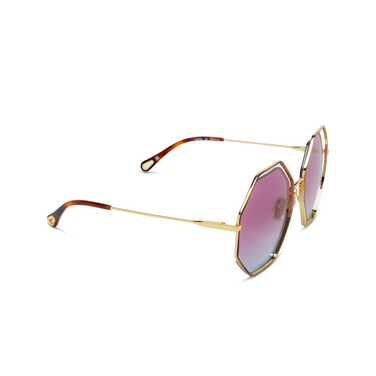 Chloé CH0046S irregular Sunglasses 003 havana - three-quarters view