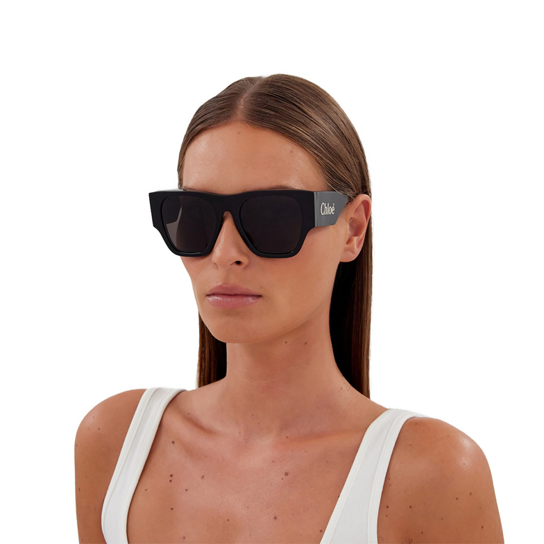 Chloé CH0233S square Sunglasses 001 black - 7/7