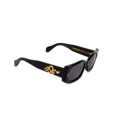 Cutler and Gross 010 Sunglasses 01 black gold - three-quarters view