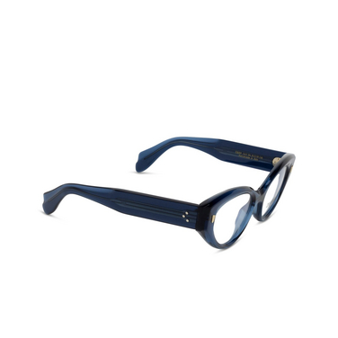 Cutler and Gross 1417 Eyeglasses 04 deep blue - three-quarters view