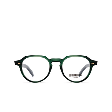 Cutler and Gross GR06 Eyeglasses 03 striped dark green - front view
