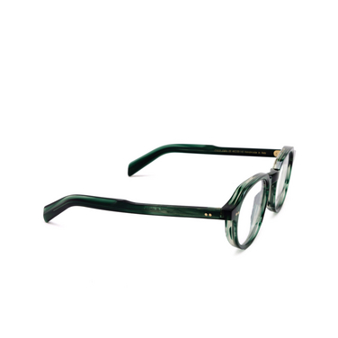 Cutler and Gross GR06 Eyeglasses 03 striped dark green - three-quarters view