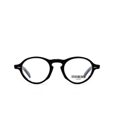 Cutler and Gross GR08 Eyeglasses 01 black on havana - front view