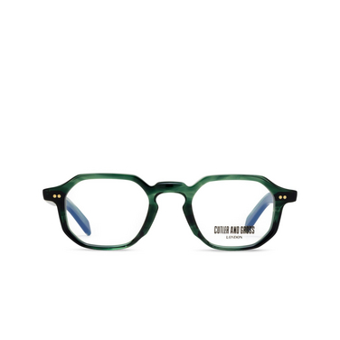 Cutler and Gross GR11 Eyeglasses 03 striped dark green - front view