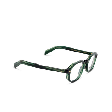 Cutler and Gross GR11 Eyeglasses 03 striped dark green - three-quarters view