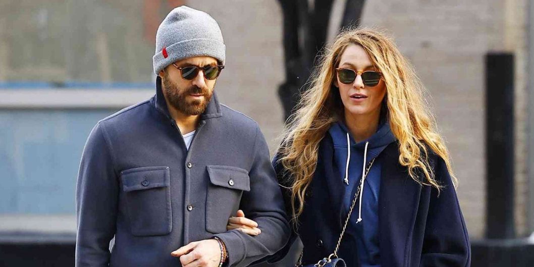 Matching sunglasses on Ryan Reynolds and Blake Lively