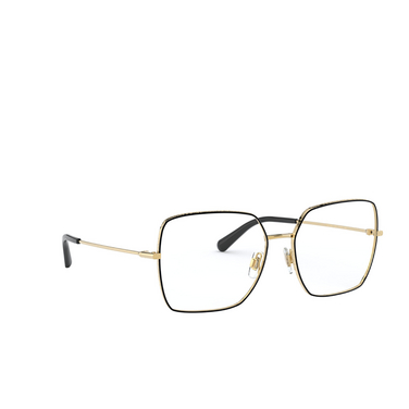 Dolce & Gabbana DG1323 Eyeglasses 1334 gold / black - three-quarters view