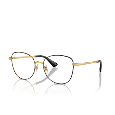 Dolce & Gabbana DG1355 Eyeglasses 1334 gold / black - three-quarters view