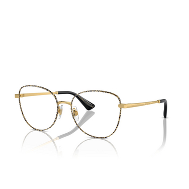 Dolce & Gabbana DG1355 Eyeglasses 1364 gold / leo - three-quarters view