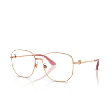 Dolce & Gabbana DG1356 Eyeglasses 1298 rose gold - three-quarters view