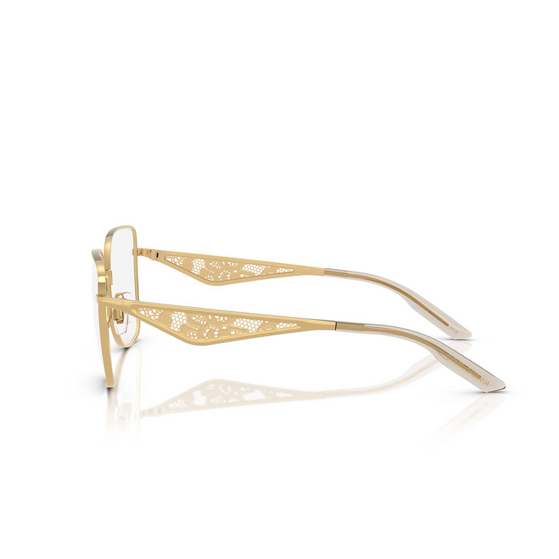 Dolce & Gabbana DG1358 Eyeglasses 1366 gold / matt beige - 3/4