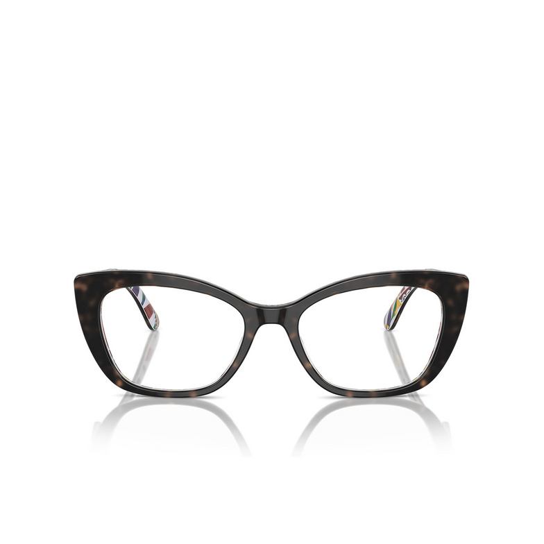 Dolce & Gabbana DG3360 Eyeglasses 3217 havana on white barrow - 1/4