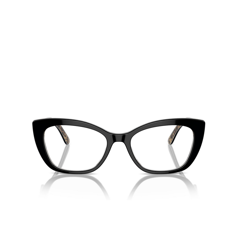 Dolce & Gabbana DG3360 Eyeglasses 3299 black on leo brown - 1/4