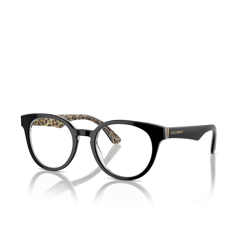 Dolce & Gabbana DG3361 Eyeglasses 3299 black on leo brown - 2/4