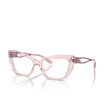 Dolce & Gabbana DG3375B Eyeglasses 3148 transparent rose - three-quarters view