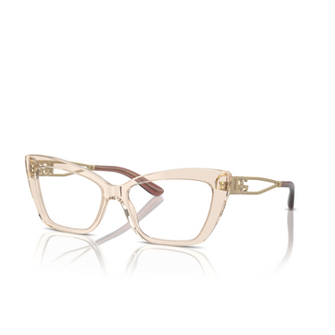 Dolce & Gabbana DG3375B Eyeglasses 3432 transparent camel - three-quarters view