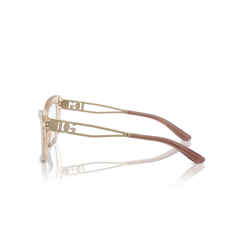 Dolce & Gabbana DG3375B Eyeglasses 3432 transparent camel - 3/4