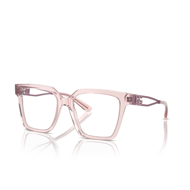 Dolce & Gabbana DG3376B Eyeglasses 3148 transparent pink - three-quarters view