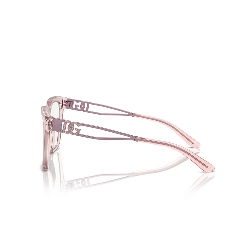 Dolce & Gabbana DG3376B Korrektionsbrillen 3148 transparent pink - 3/4