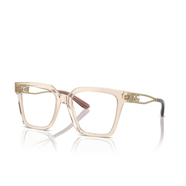 Dolce & Gabbana DG3376B Eyeglasses 3432 transparent camel - three-quarters view
