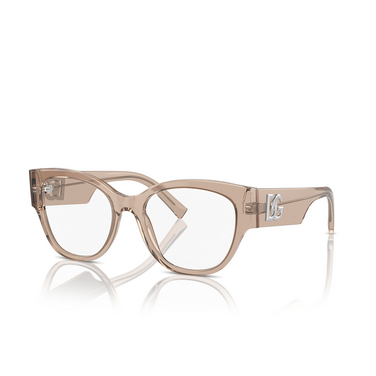 Dolce & Gabbana DG3377 Korrektionsbrillen 3432 transparent camel - Dreiviertelansicht