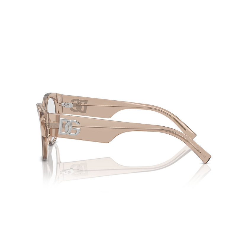 Dolce & Gabbana DG3377 Eyeglasses 3432 transparent camel - 3/4