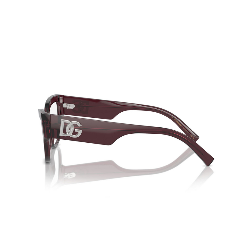 Dolce & Gabbana DG3378 Eyeglasses 3045 transparent violet - 3/4