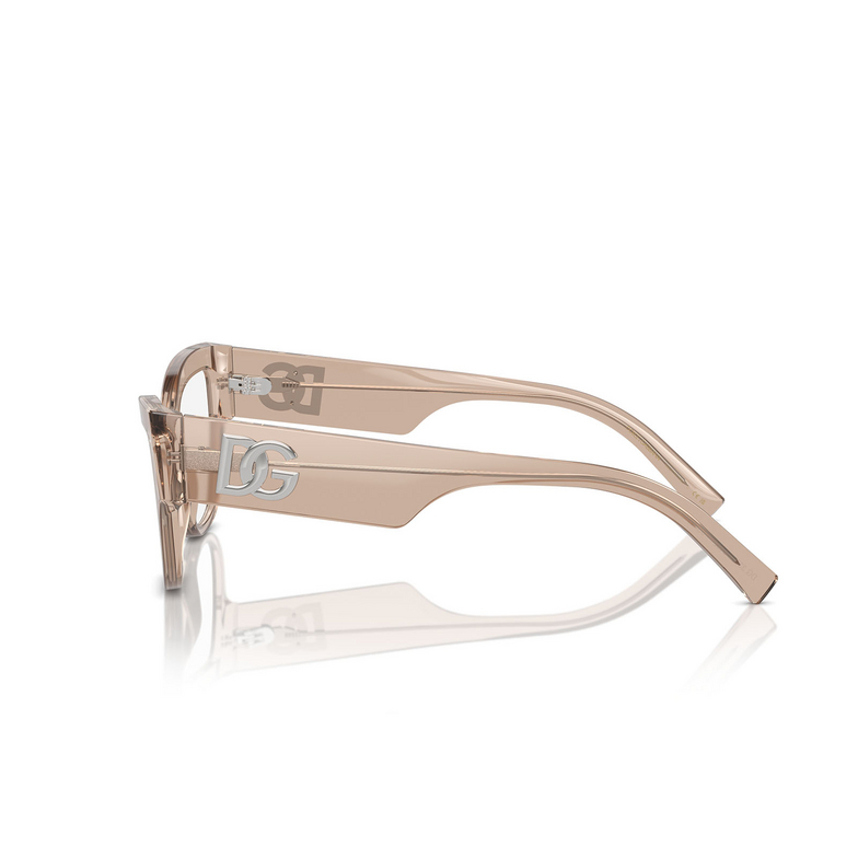 Dolce & Gabbana DG3378 Eyeglasses 3432 transparent camel - 3/4