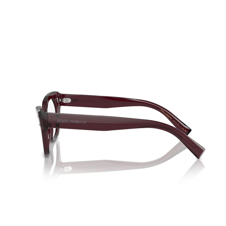 Dolce & Gabbana DG3385 Eyeglasses 3045 transparent violet - 3/4