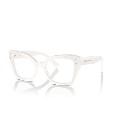 Dolce & Gabbana DG3386 Korrektionsbrillen 3312 white - Dreiviertelansicht