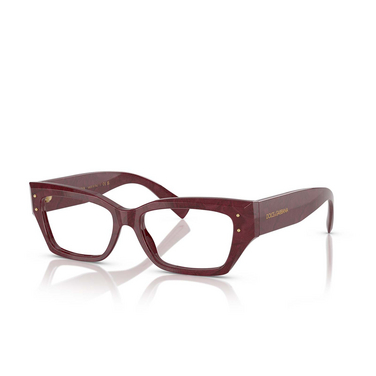 Lunettes de vue Dolce & Gabbana DG3387 3442 bordeaux lace - Vue trois quarts