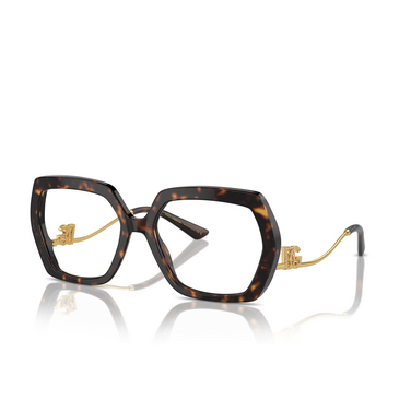 Dolce & Gabbana DG3390B Eyeglasses 502 havana - three-quarters view