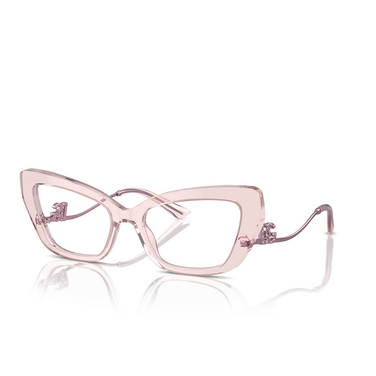 Dolce & Gabbana DG3391B Korrektionsbrillen 3148 transparent rose - Dreiviertelansicht