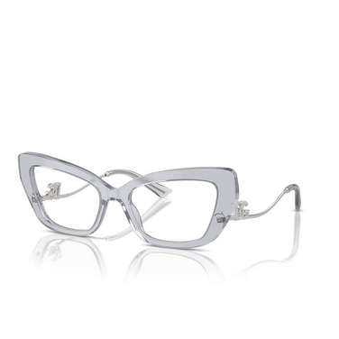 Lunettes de vue Dolce & Gabbana DG3391B 3291 transparent grey - Vue trois quarts
