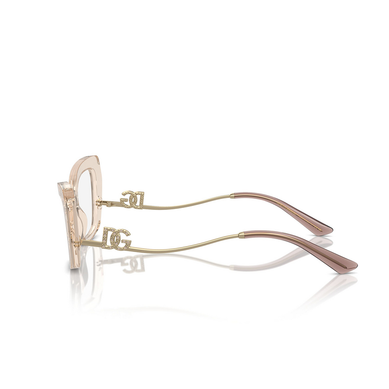 Lunettes de vue Dolce & Gabbana DG3391B 3432 transparent camel - 3/4