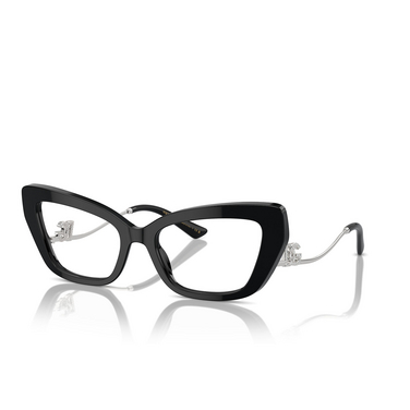 Gafas graduadas Dolce & Gabbana DG3391B 501 black - Vista tres cuartos