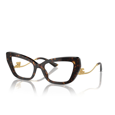 Lunettes de vue Dolce & Gabbana DG3391B 502 havana - Vue trois quarts