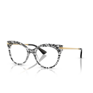 Dolce & Gabbana DG3392 Eyeglasses 3287 black lace - three-quarters view