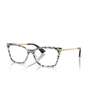 Dolce & Gabbana DG3393 Eyeglasses 3287 black lace - three-quarters view