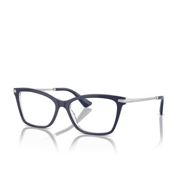 Dolce & Gabbana DG3393 Eyeglasses 3414 blue on blue maiolica - three-quarters view