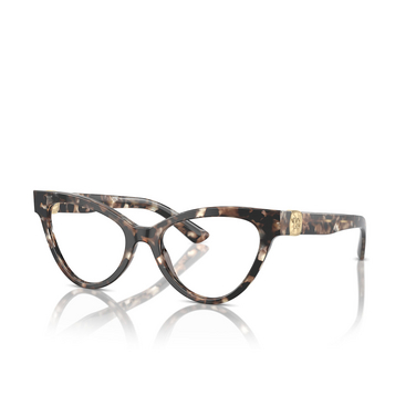 Dolce & Gabbana DG3394 Eyeglasses 3438 havana brown pearl - three-quarters view