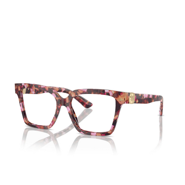 Dolce & Gabbana DG3395 Eyeglasses 3440 havana pink pearl - three-quarters view