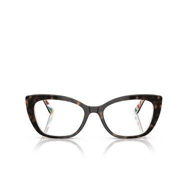 Dolce & Gabbana DG3398 Eyeglasses 3217 havana on white barrow - front view