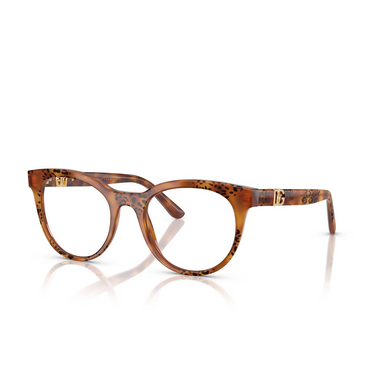 Occhiali da vista Dolce & Gabbana DG3399 3380 havana leo - tre quarti