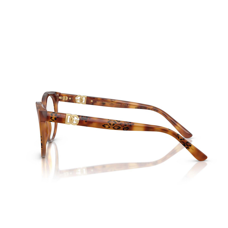 Dolce & Gabbana DG3399 Eyeglasses 3380 havana leo - 3/4