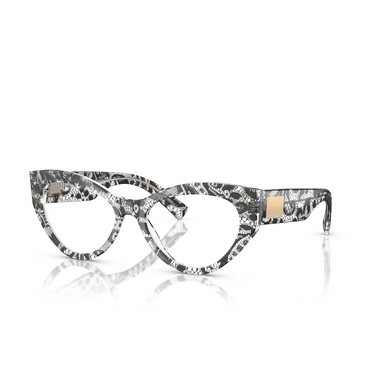 Gafas graduadas Dolce & Gabbana DG3403 3287 black lace - Vista tres cuartos