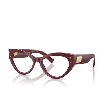 Occhiali da vista Dolce & Gabbana DG3403 3442 bordeaux lace - tre quarti